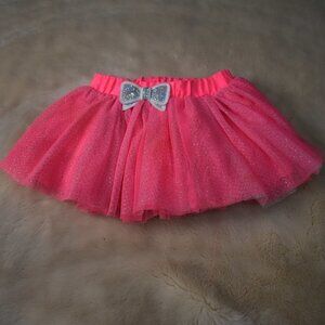 Little Girls Sparkly Pink Tutu Dance Skirt Size 9-12 Months